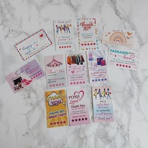 50 Thank You Cards & 50 Stickers